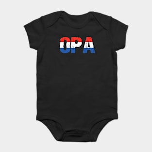 Netherlands Grandpa Opa Grandfather Dutch Flag Baby Bodysuit